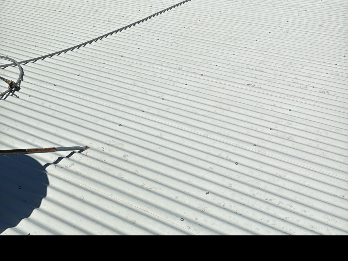 Metal roof soft-wash