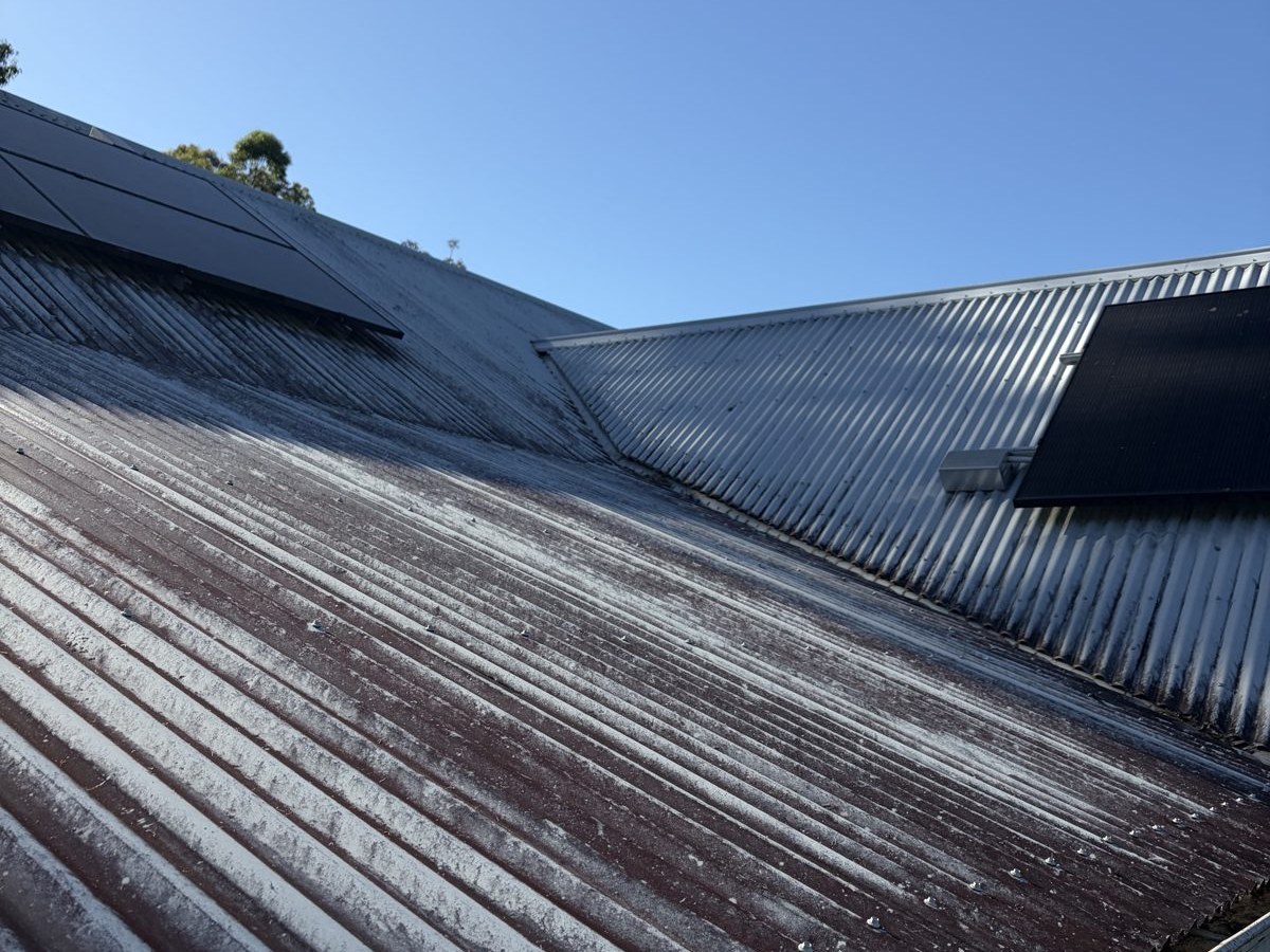 Corrugated roof · Before